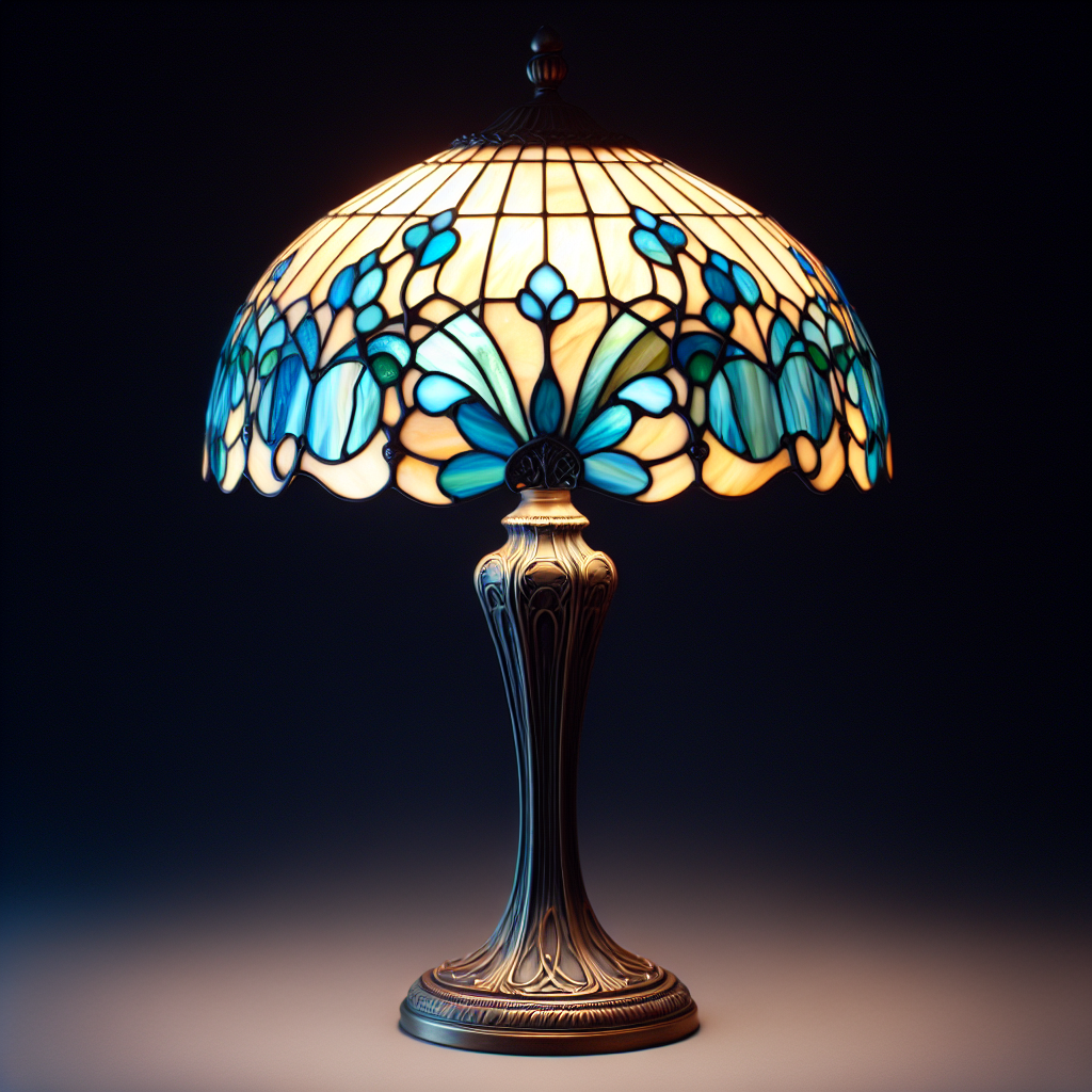 Lampe Tiffany bleue